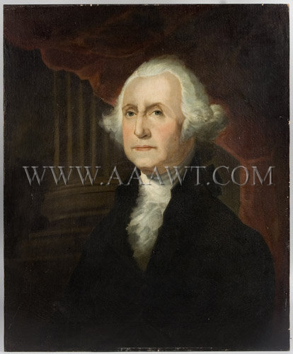 George Washington, After Gilbert Stuart Athenaeum Portrait
Anonymous, found in South Carolina
Oil on Canvas
19th Century, entire view